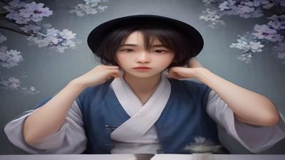 Lofter乐乎同人网站界面插画风格，展示国内同人插画社区的暖色调卡片流瀑布布局与活跃创作者主页